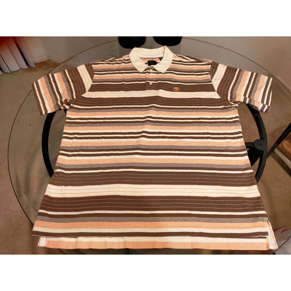 Timberland Classic Striped Multicolor Polo T-Shirt Size XL